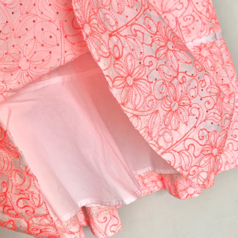 Lilly Pulitzer Ellen Embroidered Flounce Dress In Cantaloupe Size 4 NWOT - Picture 6 of 9
